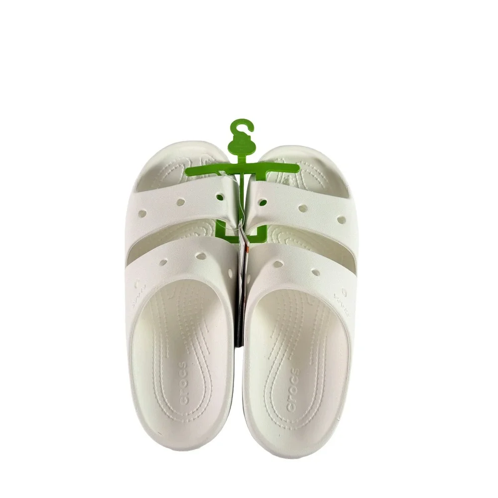Crocs Classic Sandal v2 White Double Strap Slides Men 5 Women 7 209403-100